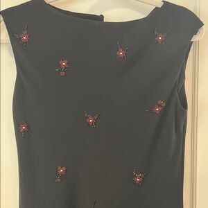 Evan Picone Black Sequin Embellished Sheath Dress